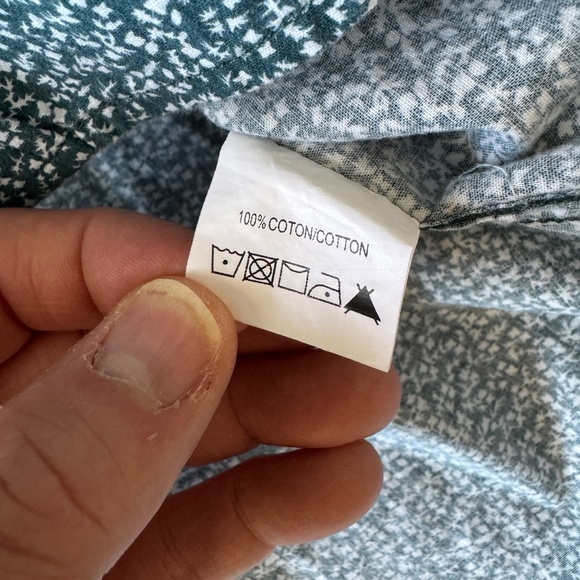 Rue Saint-Patrick Men's Long Sleeve Allover Button Up Casual Dress Shirt Green M - Picture 6 of 12